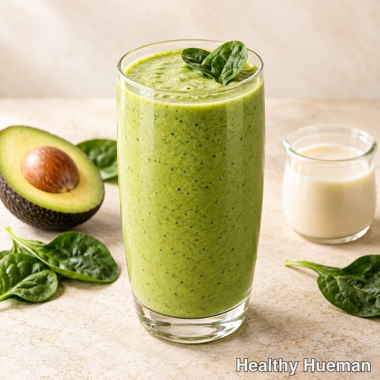 Avocado spinach soy smoothie