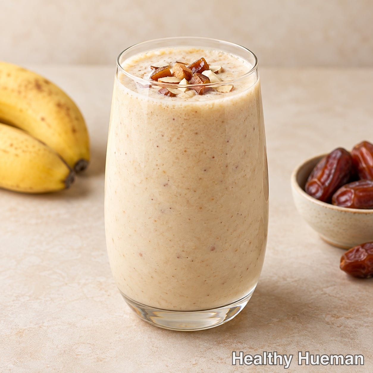 Banana date curd shake