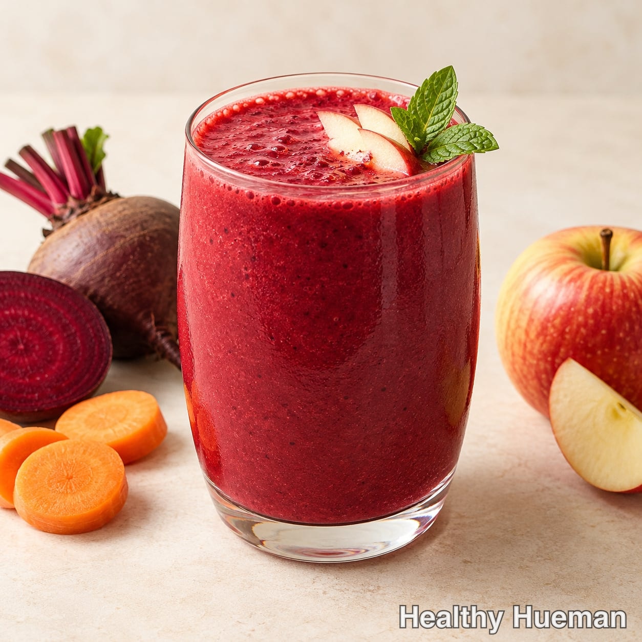 Beetroot carrot apple smoothie