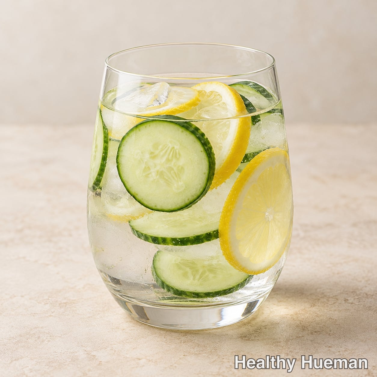 Cucumber lemon infused water