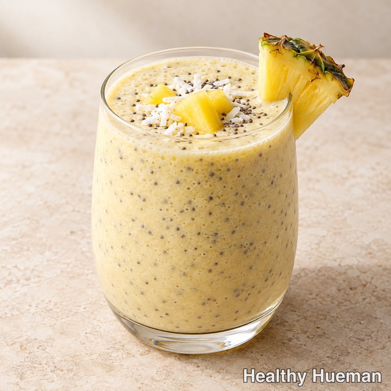 Pineapple coconut chia smoothie