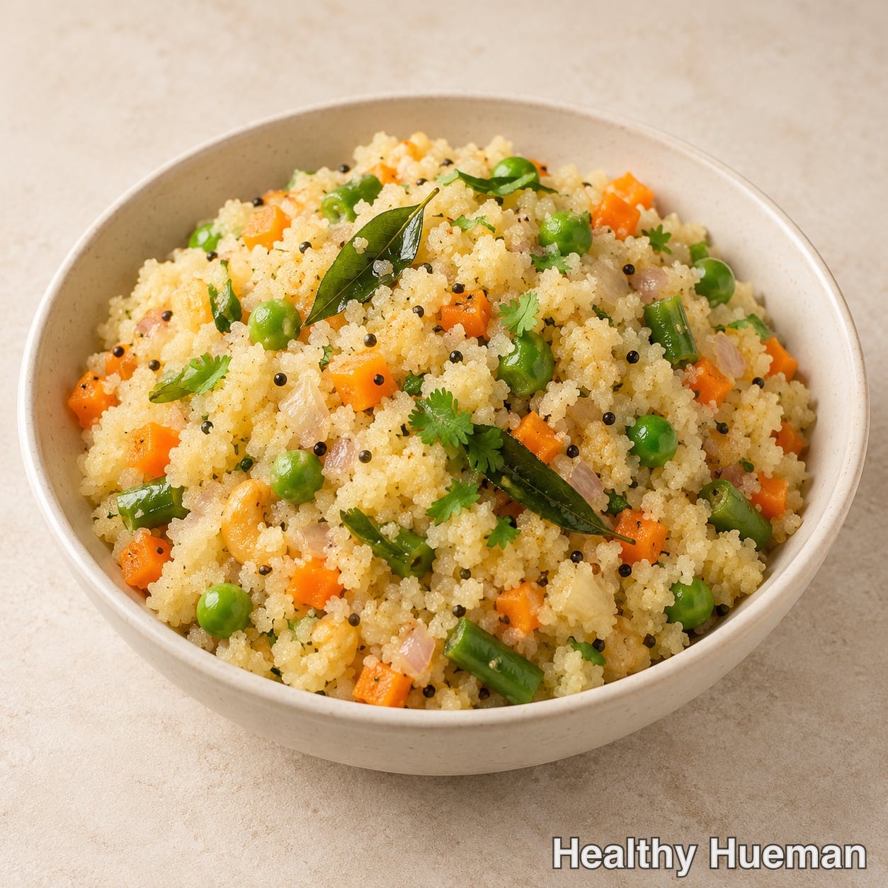 Rava upma with vegetables
