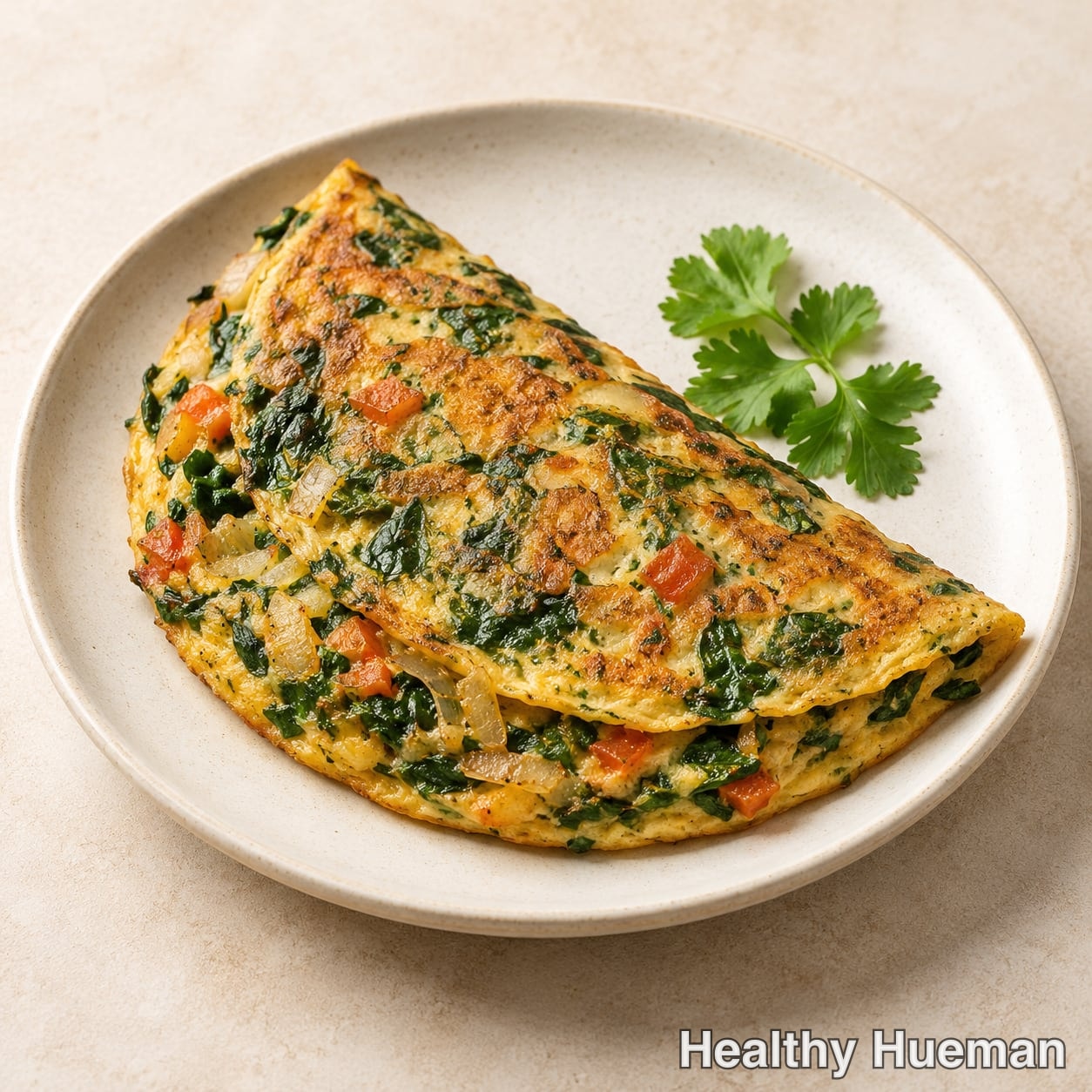 Spinach masala omelette